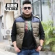 Người đàn ông béo cộng với phân bón XL bông vest vest quá khổ vest vest béo áo lớn mùa thu đông