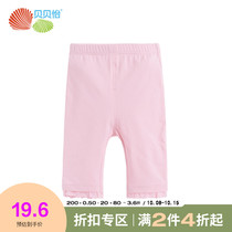 Beibeiyi childrens clothing girls thin Capri pants foreign atmosphere 2021 summer baby clothes baby casual pants sports pants