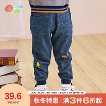 Beibeiyi boy pants 2021 Autumn New Baby sweatpants children plus velvet casual pants