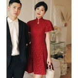 Ципао, летнее вечернее платье, красное свадебное платье, подходит для подростков