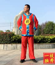 Sedan chair clothing Drum suit Performance suit Men and women Chinese red festive welcome Gong and drum suit Sedan chair photography soldier suit