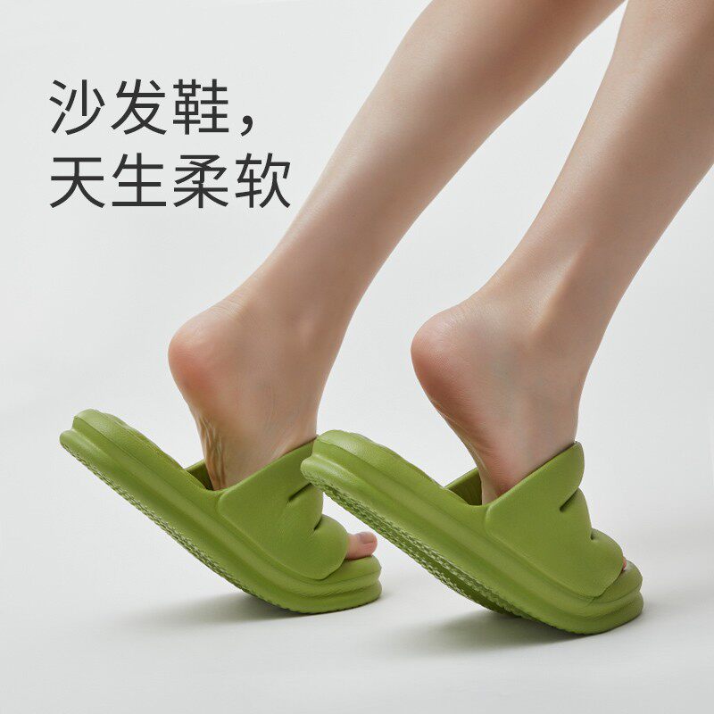 Summer sofa cool slippers women stepping on the shit in the indoor home anti-smooth bathroom increased male