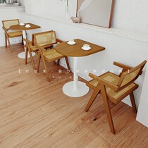 Day Style Net Red Cafe Vine Chic Dining Table And Chairs Restaurant Dining Shop Chair Milk Tea Sweet Shop Designer Casual Table And Chairs