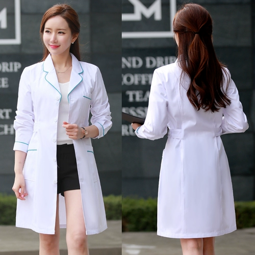 Комбинезон, белый халат, униформа врача, униформа медсестры, пуховик, короткий рукав, для салонов красоты