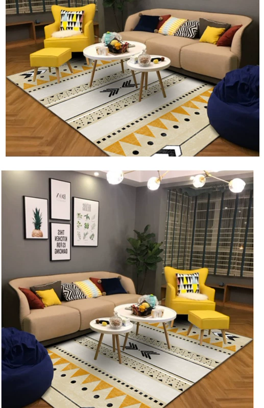 Phong cách mới của Trung Quốc Scandinavian phòng khách nhỏ gọn bàn cà phê cửa sổ thảm phòng ngủ hiện đại và máy rửa pad phòng hình chữ nhật màu xám - Thảm giá thảm cuộn trải sàn