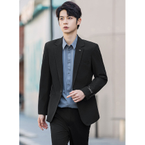 Casual Little Suit Mens Jacket Han Edition Sashimi Spring Fall Business Career Positive Dress Suit Superior Sensation Single West