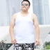 Người béo béo cộng với phân bón XL nam giới béo mập thả lỏng thêm áo cotton lớn 2018 hè áo khoác không tay Áo vest cotton
