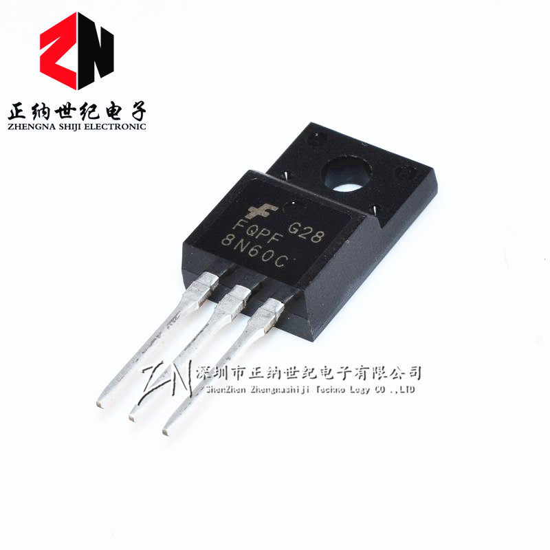 New FQPF8N60C 8N60C straight plug TO-220F plastic sealed field effect tube can be shot straight