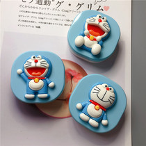 Cute cartoon blue fat contact lens box portable RGP hard beauty contact lens storage box universal companion box