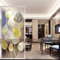 European art glass screen partition wall Entrance aisle TV background wall Carved light transmittance process Modern style