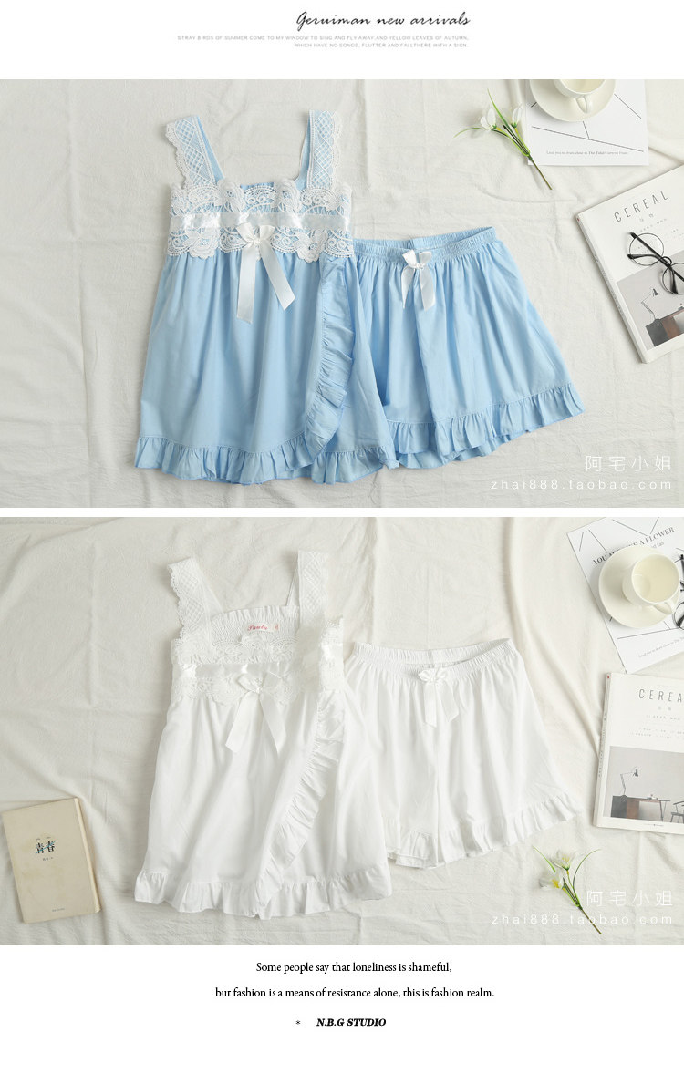 Pyjama pour femme en Coton à sling - Ref 2994715 Image 30