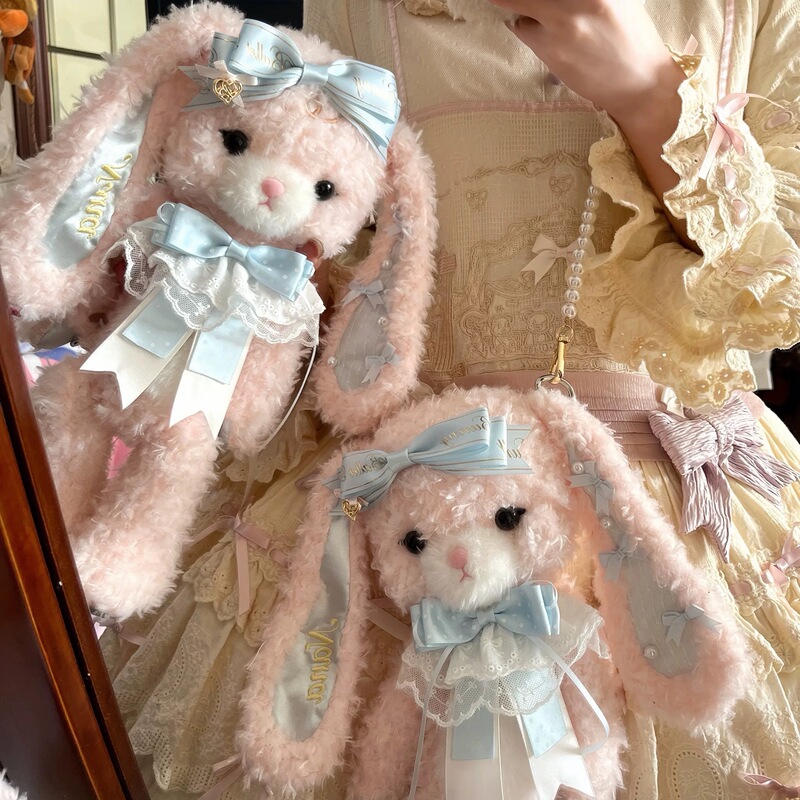 In-Stock Items at Physical Stores | Ballet Rabbit Lolita Doll Bag Cute Plush Toy Doll Birthday Gift