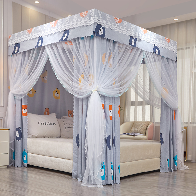 Princess Wind Shading Bed Curtain Mosquito Net One-piece Dust 1 5m1 8 m Home Bedroom Fairy Bed Mantle 1 2