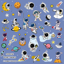 Cartoon NASA astronaut suitcase stickers laptop phone ipad water cup ipad decorative stickers
