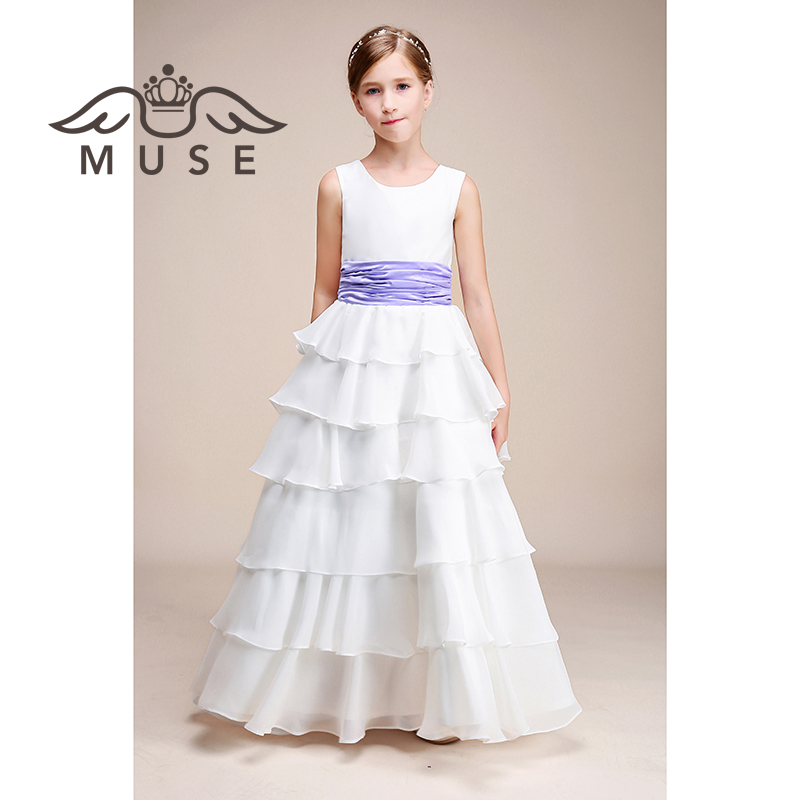 MUSE Children Dress Princess Dress Girl Flower Girl Wedding Dress Tutu Costume Piano Hosting Catwalk Dress - Váy trẻ em váy cho bé gái