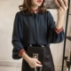 2018 mùa thu mới áo dài tay XL áo voan nữ chất béo mm lỏng thời trang đáy áo thủy triều mẫu áo sơ mi đẹp
