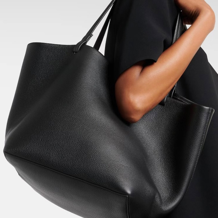 Row Style Park Tote Three Double-Layer Imported Top-Grain Leather Minimalist Shoulder Tote Bag, Kendall Jenner Style Row Style Park Tote Three Double-Layer Imported Top-Grain Leather Minimalist Shoulder Tote Bag, Kendall Jenner Style