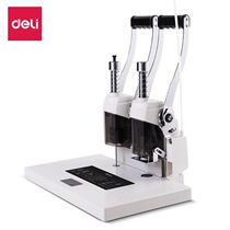 Deli 3877A voucher binding machine manual accounting Financial hot melt glue tube punching line automatic punching machine