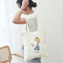 Handbag Canvas Bag Women's Single Shoulder Fashionable Eco-Friendly Shopping Bag Korean Style Large Capacity Versatile Bag Student Tutoring Bag