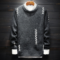 Sweater mens thickened 2020 new wool clothing Korean version of winter loose trend personality base sweater