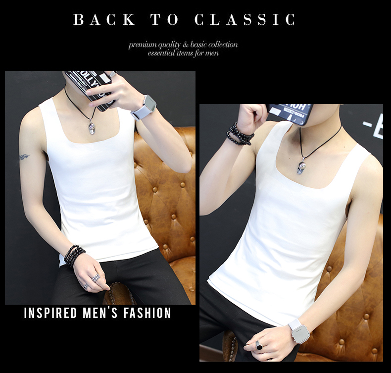 Liền mạch và vô biên nam chất rắn cotton Slim vest skinny thể thao thể thao chạm đáy mồ hôi vest nam công việc áo lót thể thao
