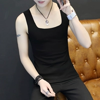 Liền mạch và vô biên nam chất rắn cotton Slim vest skinny thể thao thể thao chạm đáy mồ hôi vest nam công việc ba lỗ