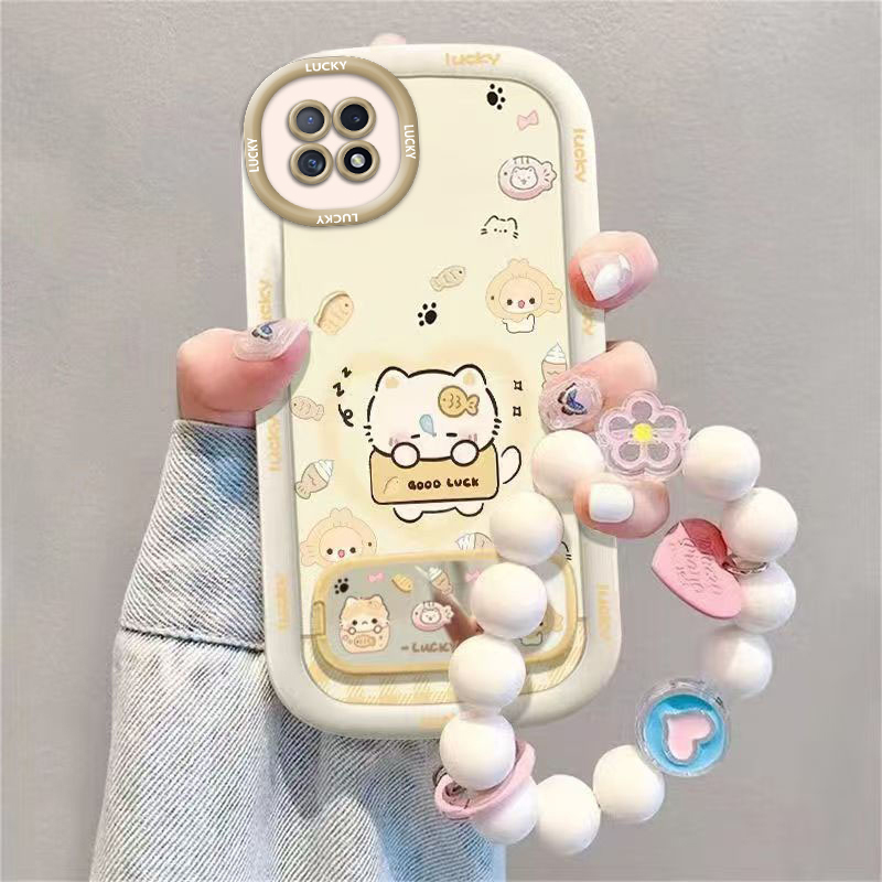 Suitable for Oppoa72 Student Model, Cute Perforated Puff Sleepy Kitten Oppoa91 Airbag Stand, High-Value Oppoa92S Full-Cover Winter Cute Pet Creative High-End Soft Case
