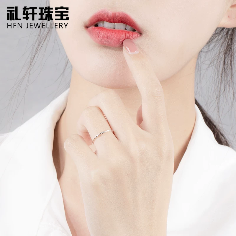 Small design fashionable ring, silver 999 sample, simple and elegant design