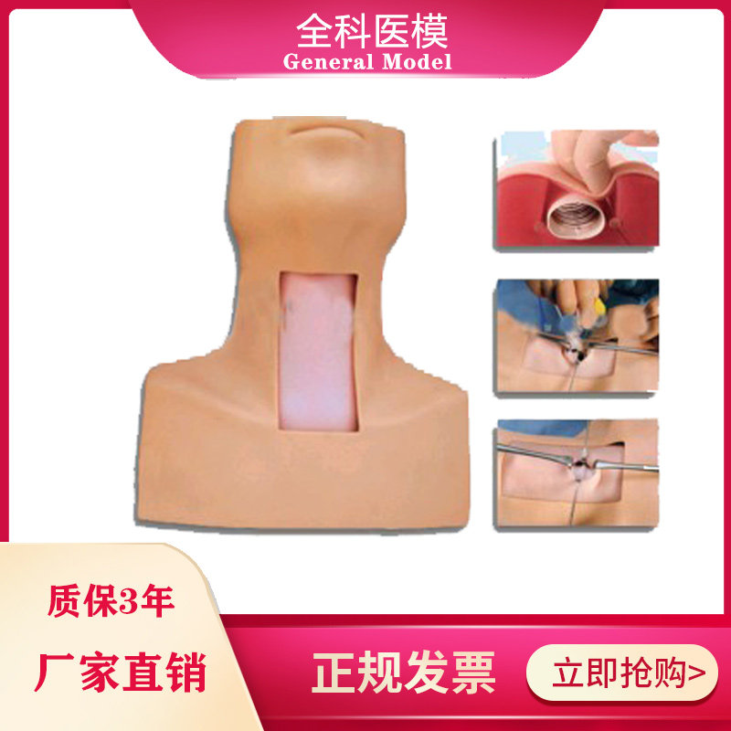 气管切开插管训练模型气道通气环甲膜穿刺缝合急救仿真模拟人