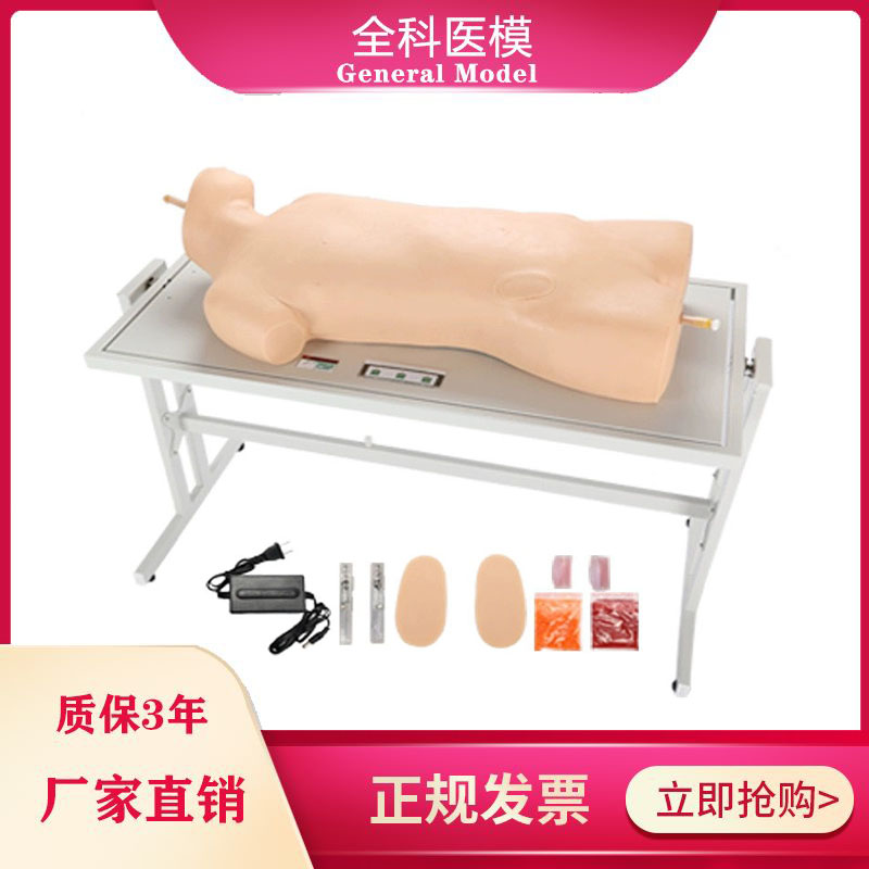 综合穿刺训练模型腹部叩诊检查胸膜腔积水心内注射教学模拟人