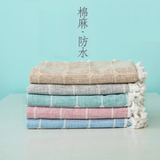 Ghế vải bảng vải cotton và linen nhỏ tươi Hàn Quốc dễ thương ins gió class bảng Zhuo vải dày không thấm nước chống bỏng dùng một lần