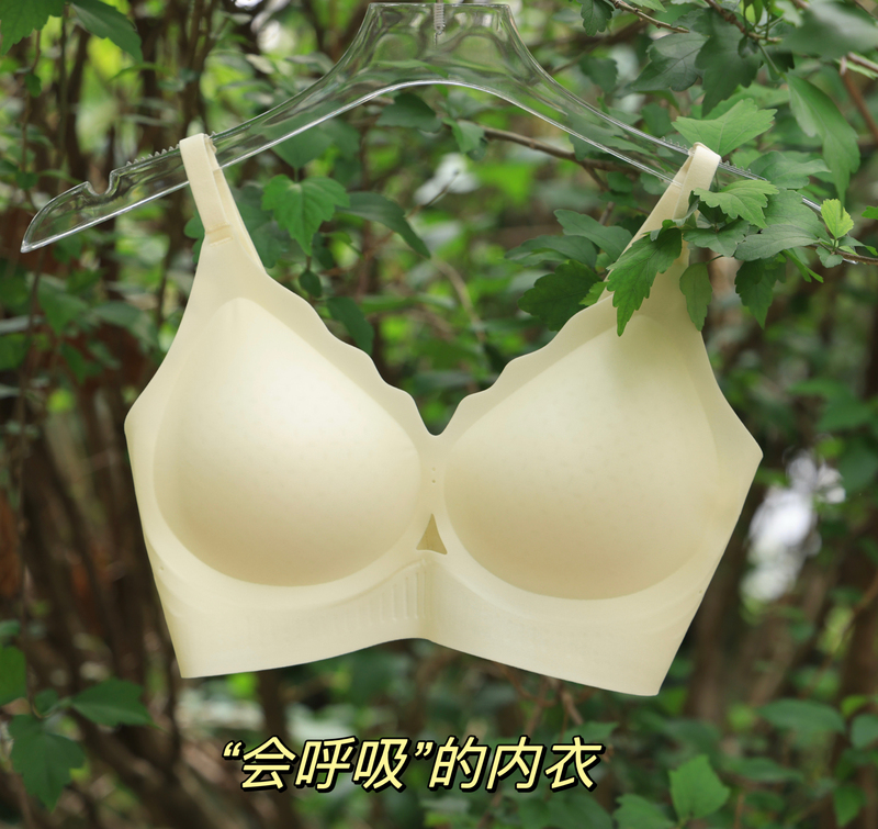 My Flower* Ice Skin Huhu Underwear 2 Pieces for 99 with 2 Free Panties Ice Skin Seamless Underwear Without Underwire for Side Breast Support