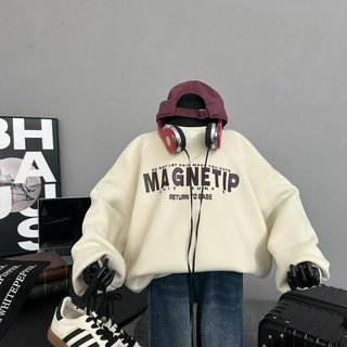 Qj 36109 ma letter one-piece velvet sweatshirt