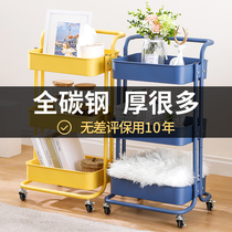 Kitchen stroller bedroom baby product rack floor-to-ceiling pulley removable multi-layer living room snack storage rack