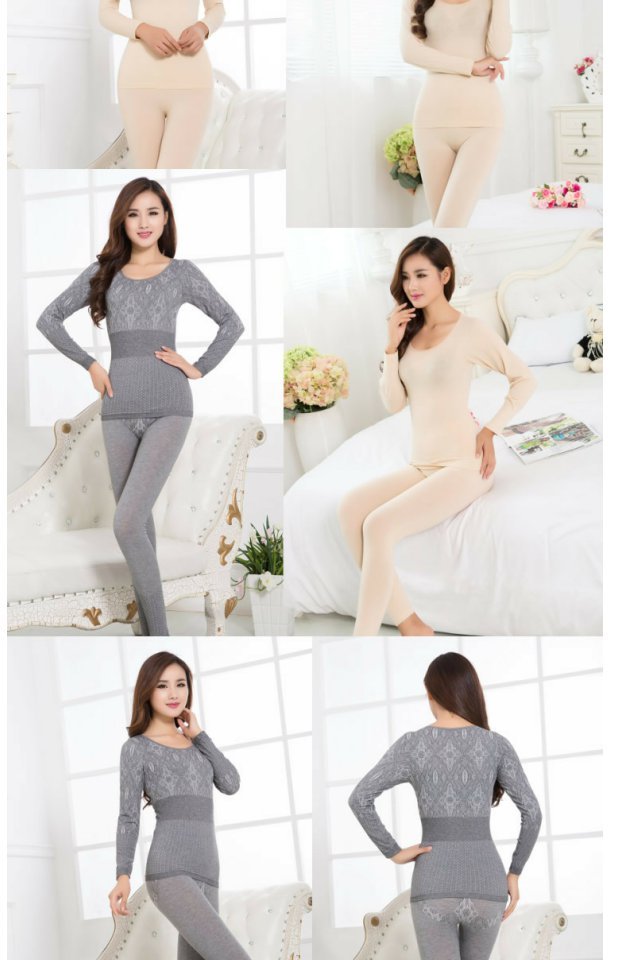 Modal nhiệt đồ lót nữ mỏng phần mùa thu quần áo dài quần cơ bản đáy áo liền mạch cơ thể định hình cơ thể phù hợp với phụ nữ đồ ngủ nữ quần áo ngắn