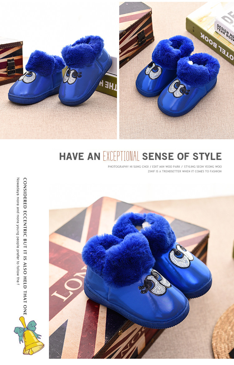 Chaussons enfants en autre pour hiver - semelle caoutchouc antidérapant - Ref 1004798 Image 12