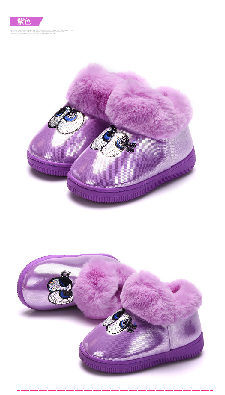 Chaussons enfants en autre pour hiver - semelle caoutchouc antidérapant - Ref 1004798 Image 20