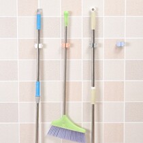 Traceless mop adhesive hook Wall hanger toilet storage broom suction cup holder mop Bhutto clip hanging wall
