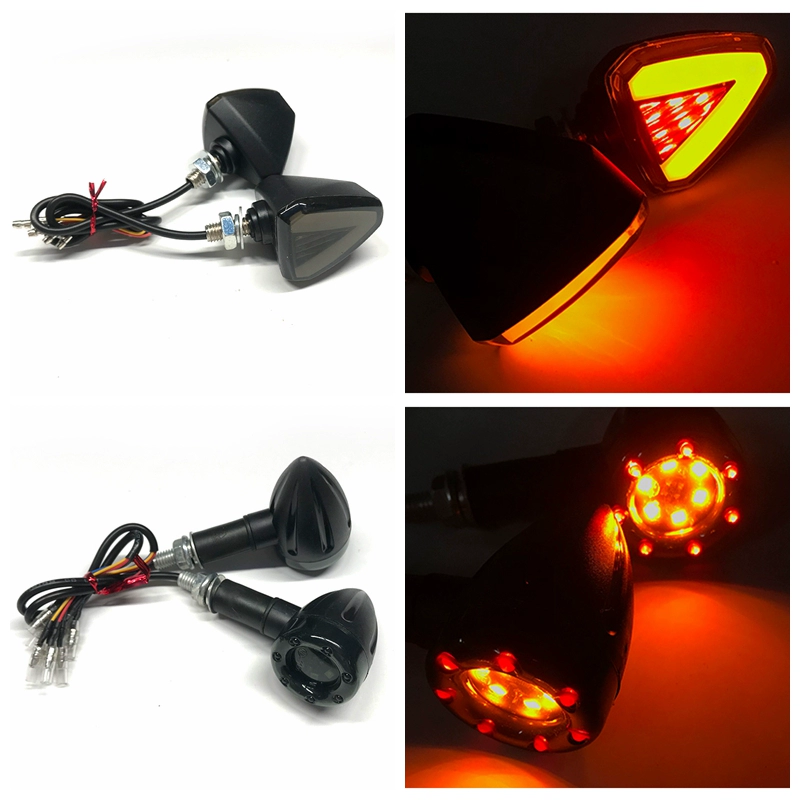 Xe máy Harley Cruiser Prince Refit Retro 8mm Vít LED Tín hiệu rẽ nhỏ Đèn hậu Phanh Đèn chạy Đèn - Đèn xe máy