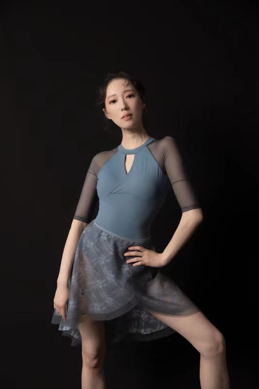 Spot multi-color Shiba Day Korea iilaire ballet practice suit jumpsuit sleeve mesh sophia