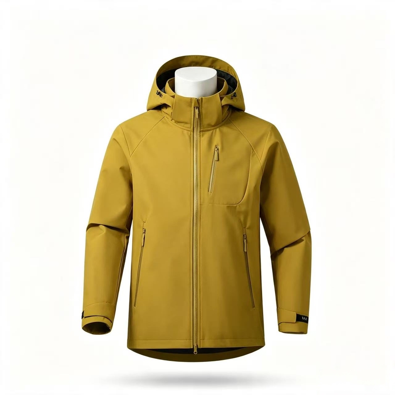 Autumn and Winter Season Hardshell Jacket Alternative for Men and Women, Hooded Outdoor Windproof and Waterproof Mountaineering Travel Jacket