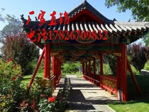 Custom factory direct ancient promenade Four corners hexagonal octagonal pavilion Garden pavilion Leisure pavilion Antique double gazebo wood