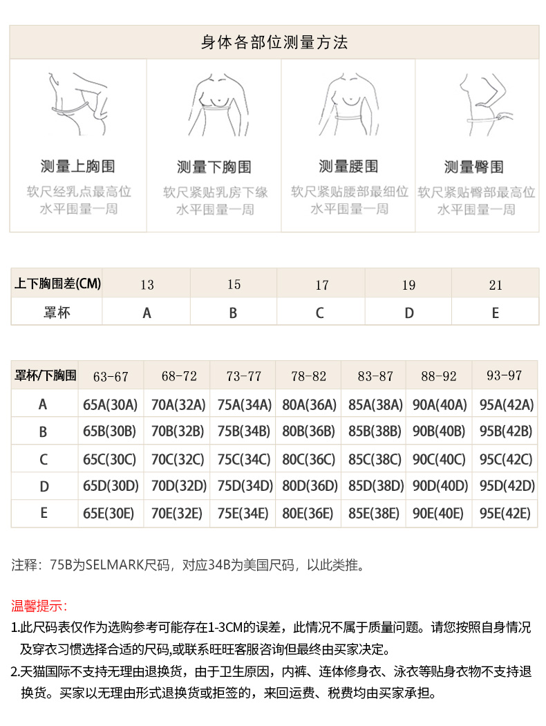 Selmark Châu Âu nhập khẩu Tây Ban Nha mùa xuân nóng bỏng đi biển mặc bikini phù hợp với áo tắm nữ B331802 - Bikinis đồ bơi nữ