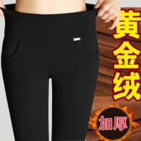 Quần lửng nữ size lớn mm mùa đông cộng với quần legging nhung 200 kg quần nữ chất béo cộng với quần béo cộng với size chân quần áo nữ