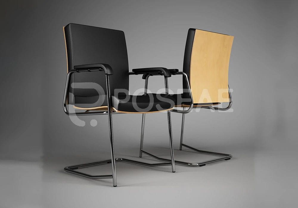 【3D模型】现代皮艺办公椅 3D 模型-PoseAe