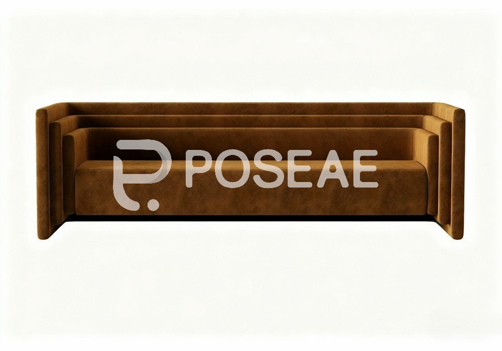 图片[1]-【3D模型】棕色创意造型沙发 3D 模型-PoseAe视频创意库