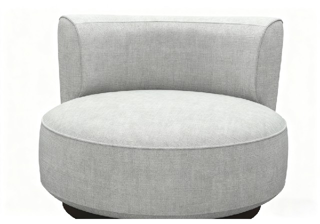 【3D模型】浅灰圆形休闲椅 3D 模型-PoseAe