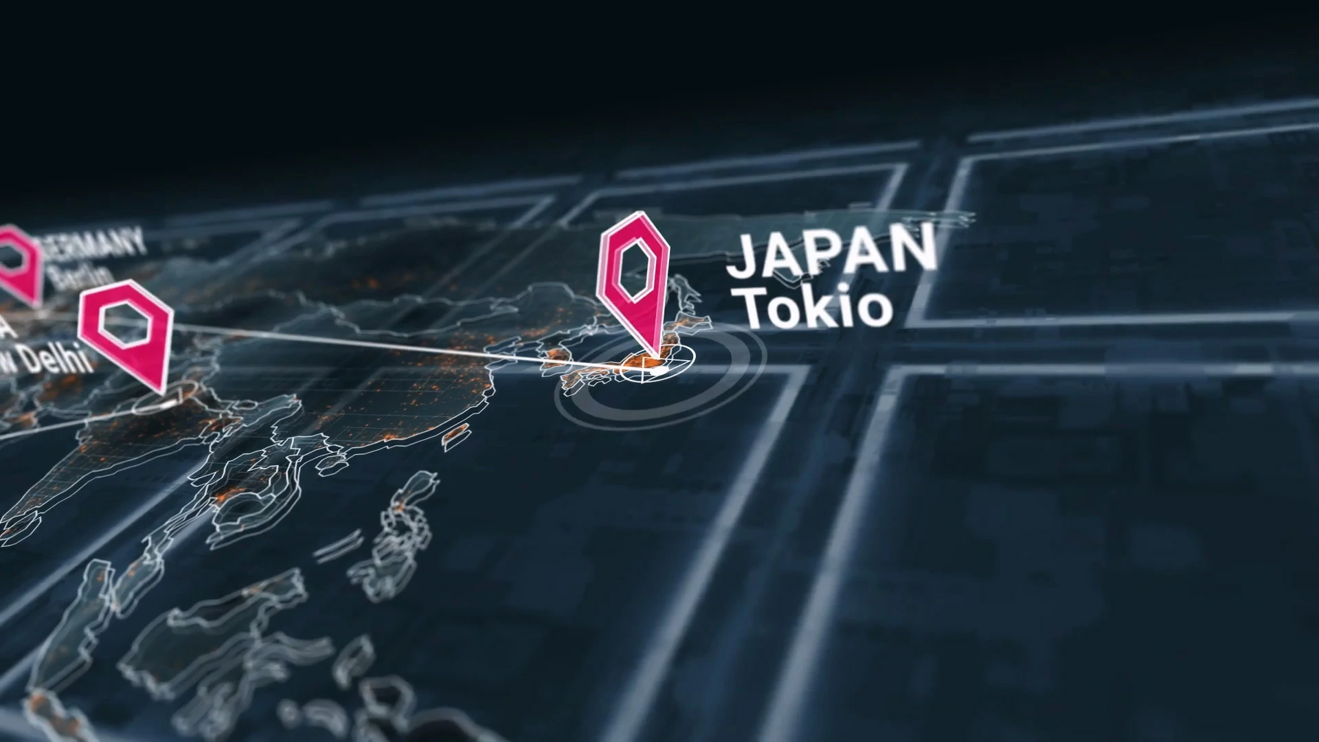 【AE模板】科技风格地图路线AE模板-PoseAe视频创意库