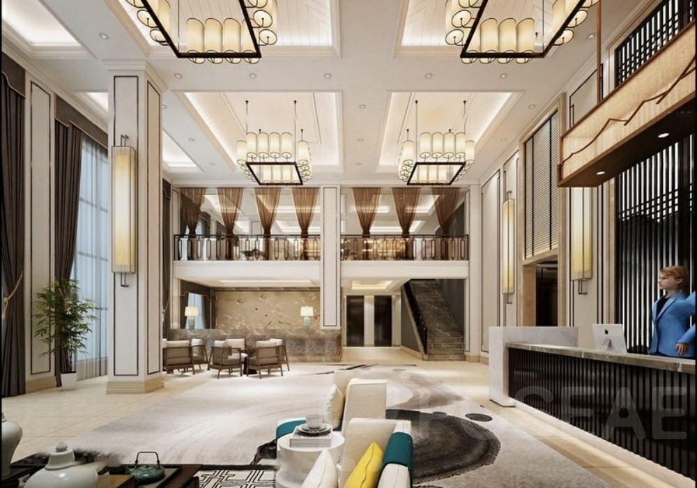 图片[1]-【3D模型】酒店大堂 3D 模型-PoseAe视频创意库