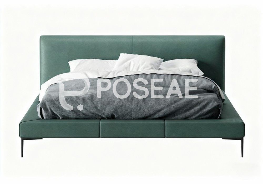 图片[1]-【3D模型】深绿软包矮床 3D 模型-PoseAe视频创意库